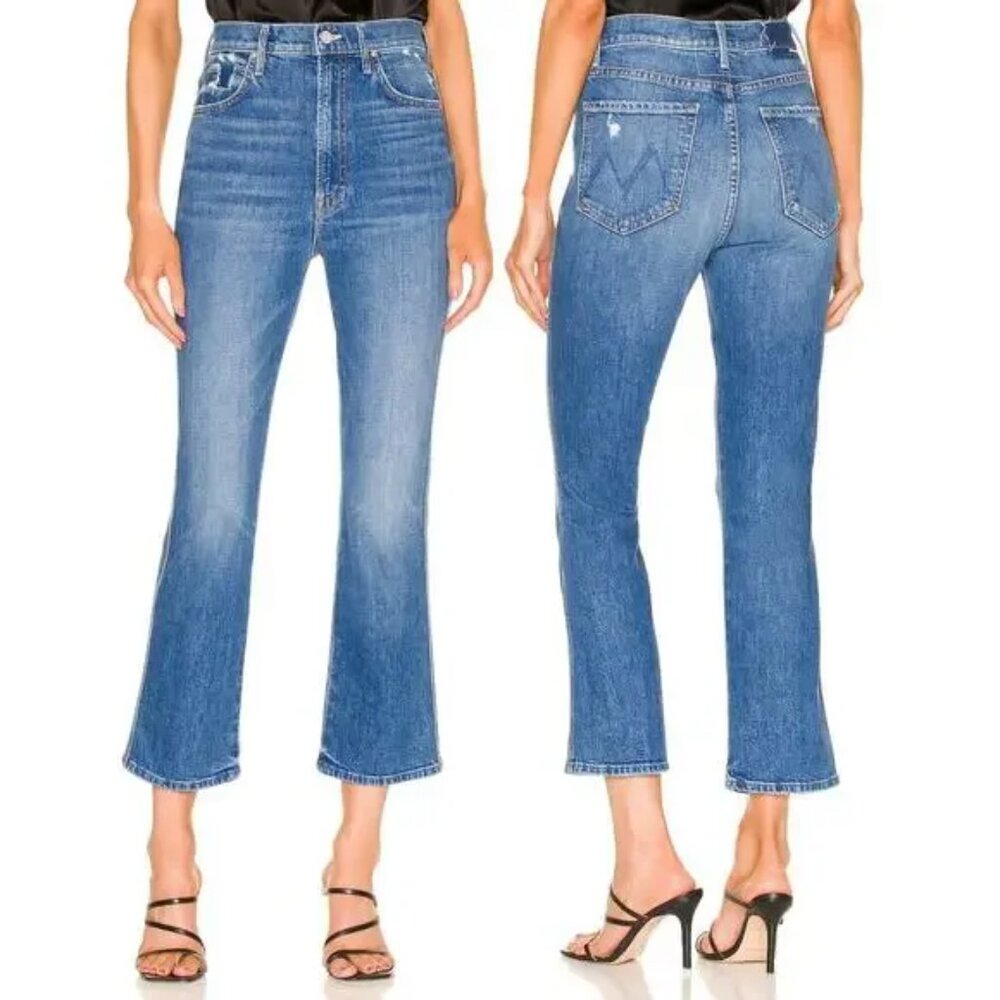 MOTHER Superior High Waisted Smokin Double Ankle in Broken Record size 27